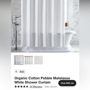 Crate & Barrel Organic Cotton Pebble Shower Curtain
